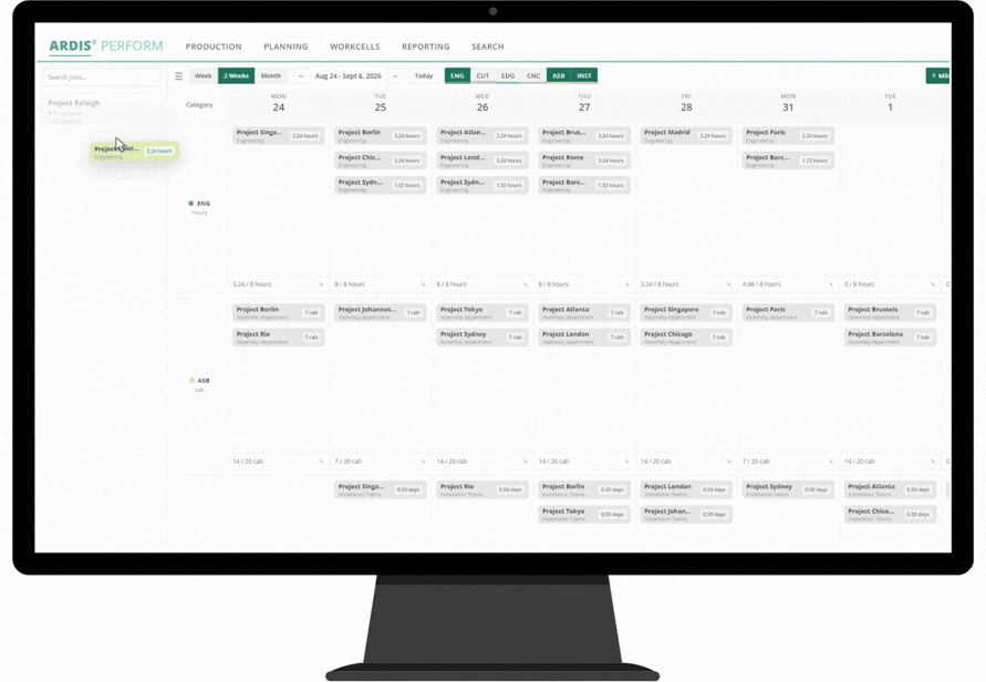 <u>ARDIS</u><sup>®</sup> Planner and Scheduler animation